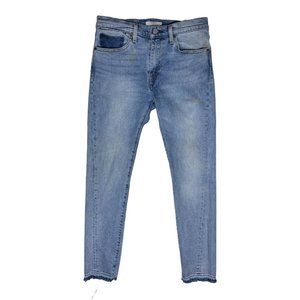 Levi's Altered 510 W31 Twisted Seams Released Hems Blue Jeans